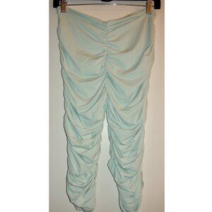 Nuvula Mint Green Capri Ruched Pants